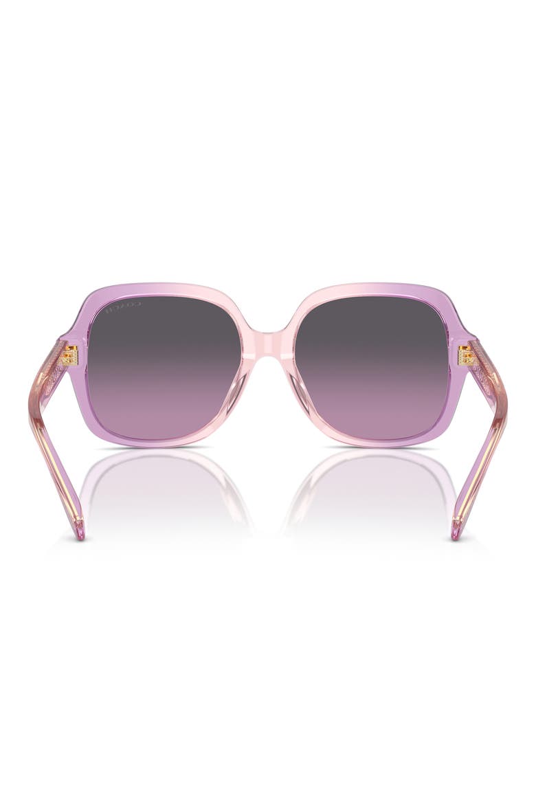 54mm Square Gradient Sunglasses, Alternate, color, PINK GRADIENT