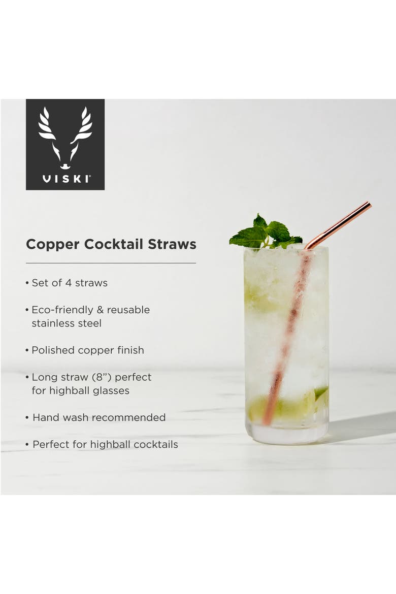 Cocktail Straws, Alternate, color, Summit