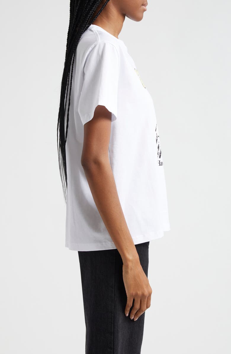 Ganni Bunny Organic Cotton Graphic T-Shirt, Alternate, color, 