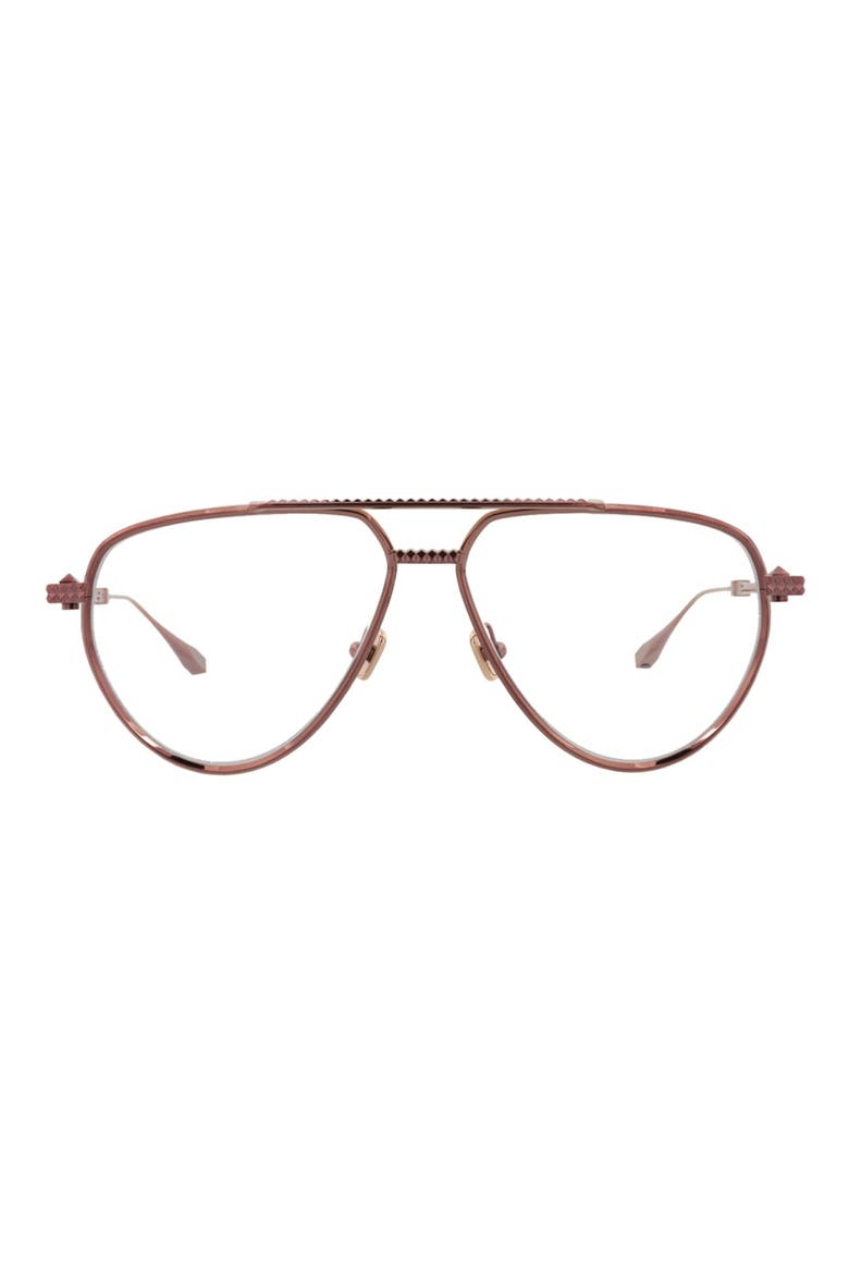 Novelty 59mm Aviator Optical Glasses, Main, color, BROWN BROWN TRANSPARENT