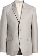 JB Britches Regular Fit Textured Wool & Linen Mélange Sport Coat