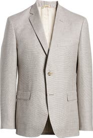 JB Britches Regular Fit Textured Wool & Linen Mélange Sport Coat