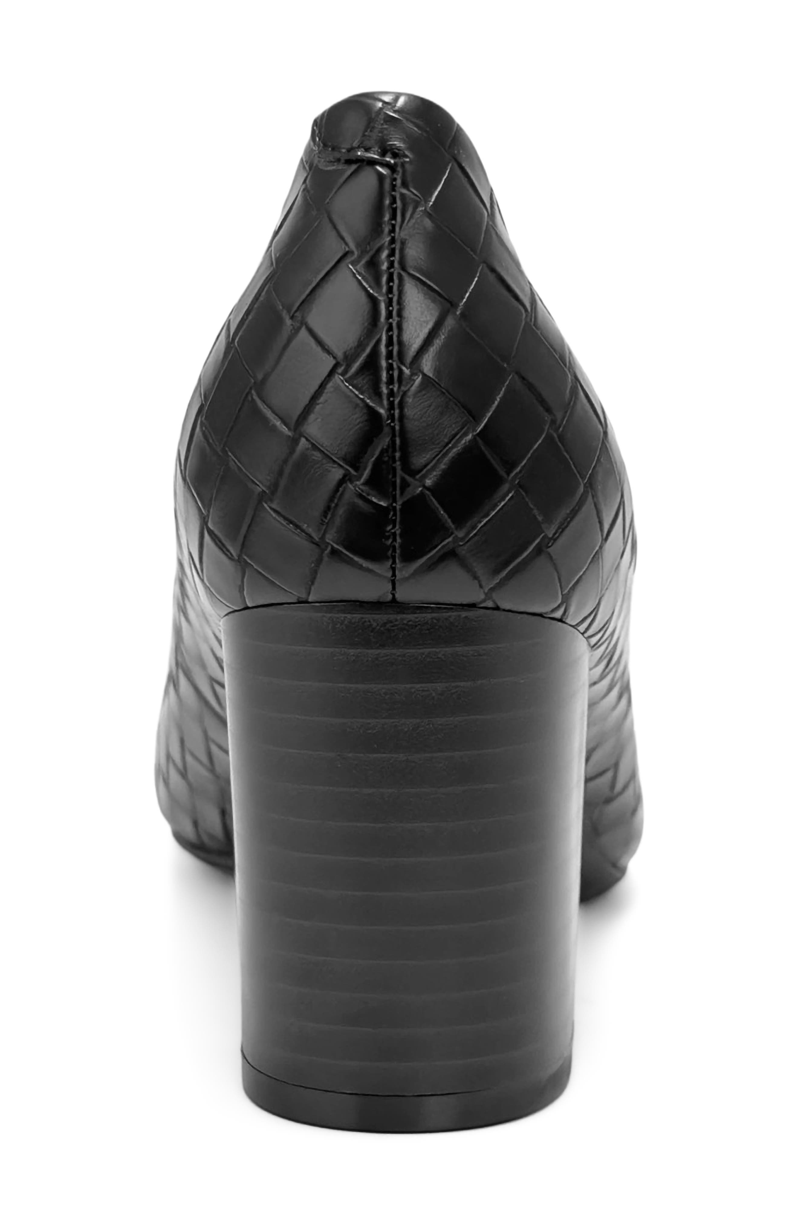 Betsy Faux Leather Pump, Alternate, color, BLACK