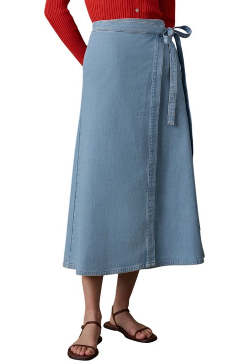 Solstice Denim Wrap Maxi Skirt