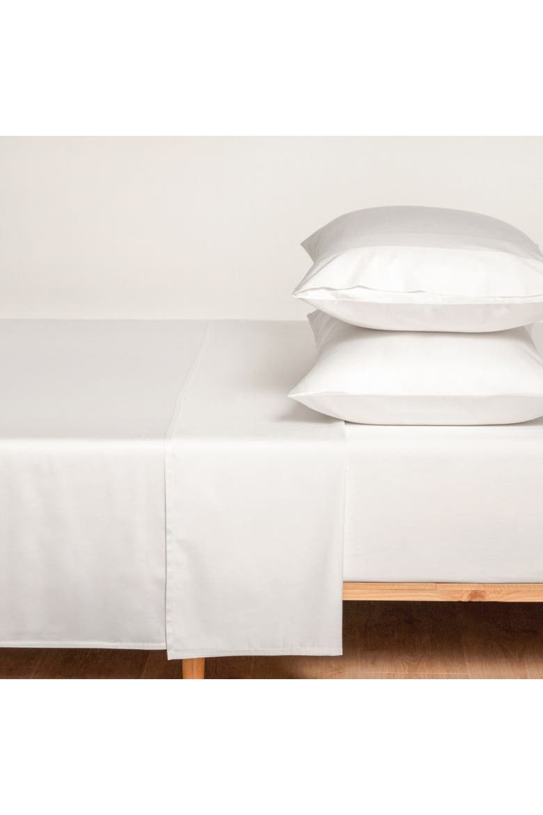 Long-Staple Cotton Bed Sheet Set, Main, color, White