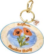 Solar Eclipse Hand Painted California Sunshine Society Key Chain Bag Charm