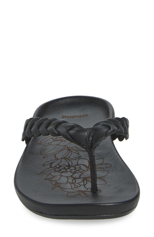 Olukai Lei Leather Flip Flop In Brown