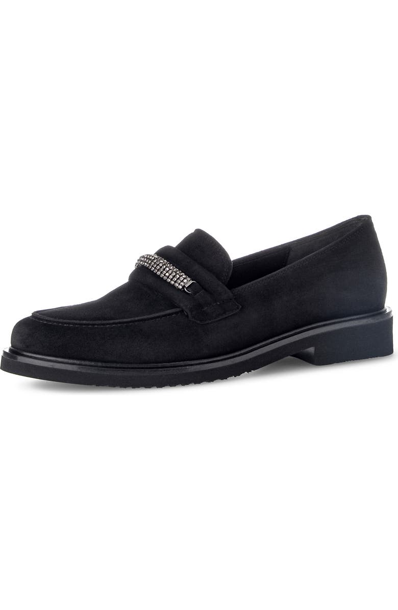 Gabor Gem Bit Loafer, Main, color, Black