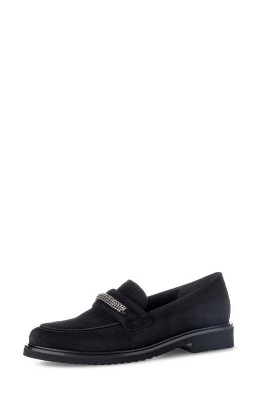 Gabor Gem Bit Loafer In Black
