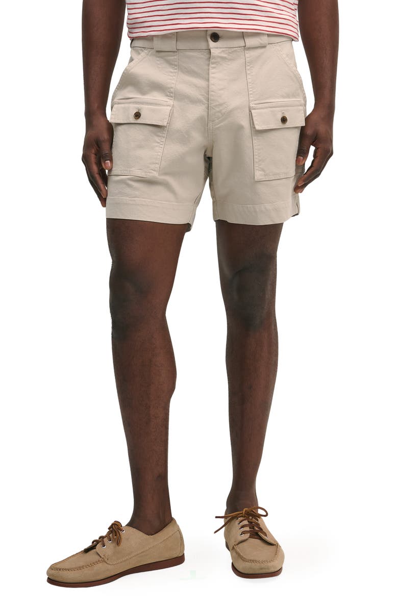 Brooks Brothers Camp Cotton Cargo Shorts, Main, color, 