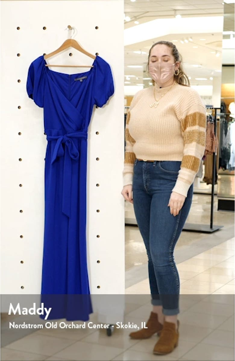 Wrap Front Bubble Sleeve Jumpsuit, sales video thumbnail