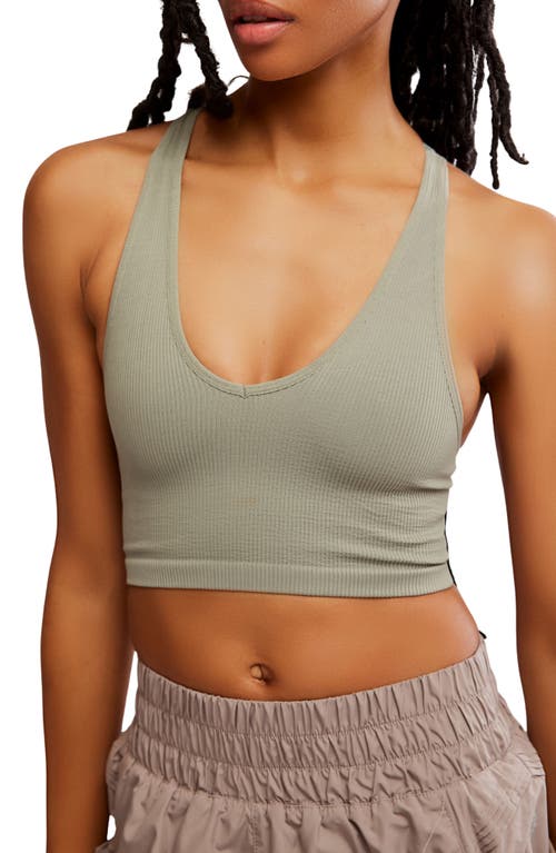 Free People Fp Movement Free Throw Crop Tank In Sage Stone