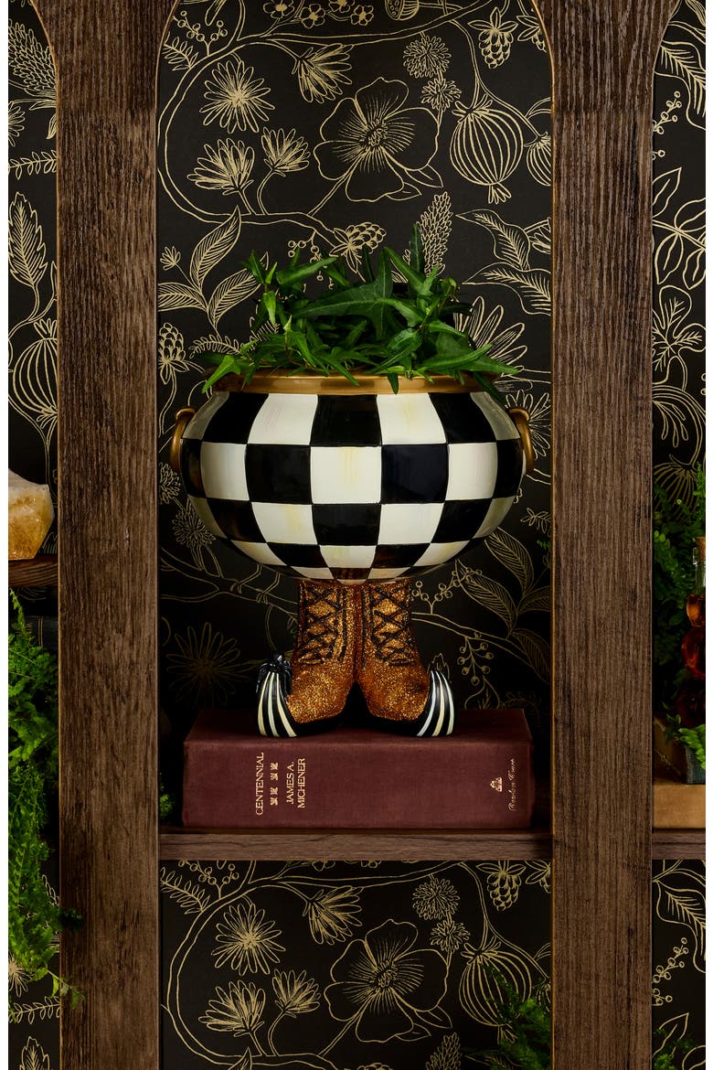 Courtly Check Cauldron, Alternate, color, BLACK