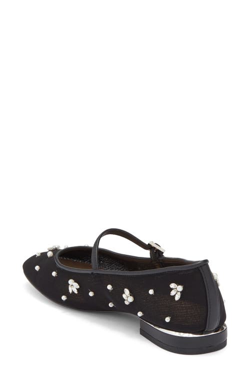 Ted Baker London Darcy Embellished Mesh Mary Jane Flat In Black