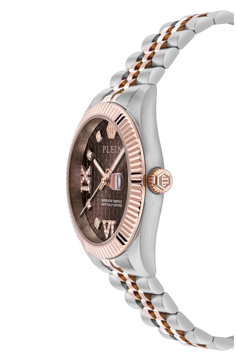 Date Superlative Bracelet Watch, 34mm, Alternate, color, IP ROSE GOLD