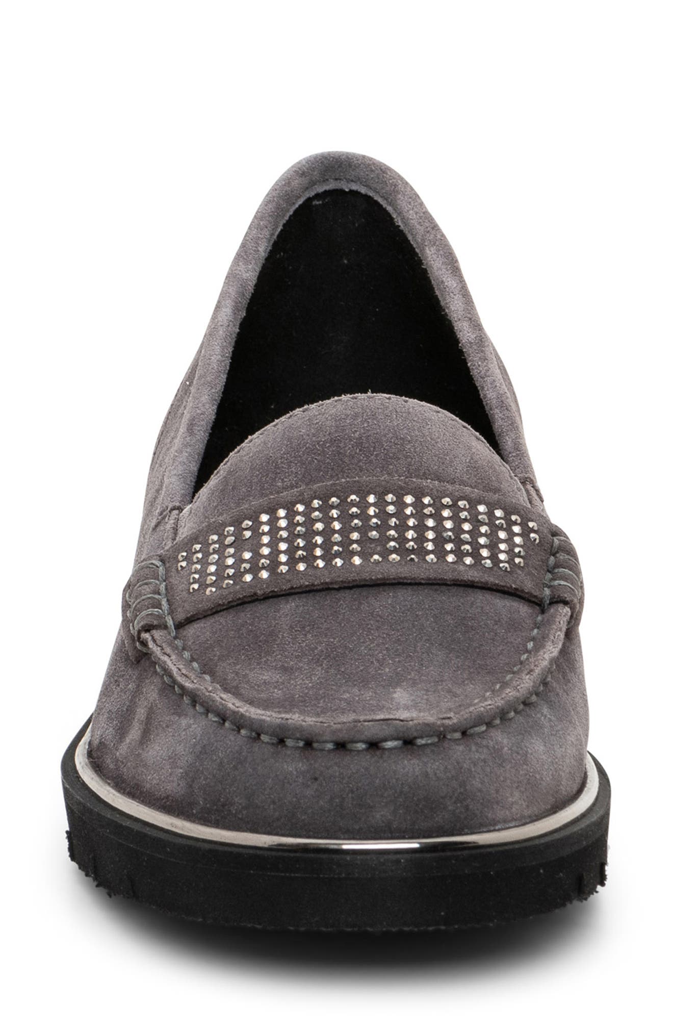 Daffodil Moc Toe Loafer, Alternate, color, GREY