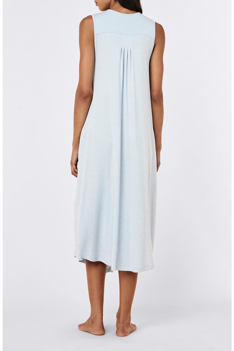 Kate Pleat Front Midi Nightgown, Alternate, color, BLUE