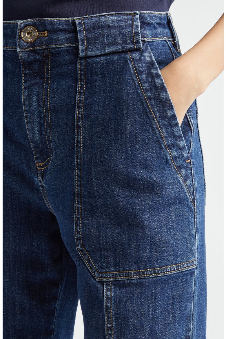 Crop Slim Leg Jeans, Alternate, color, BLUE