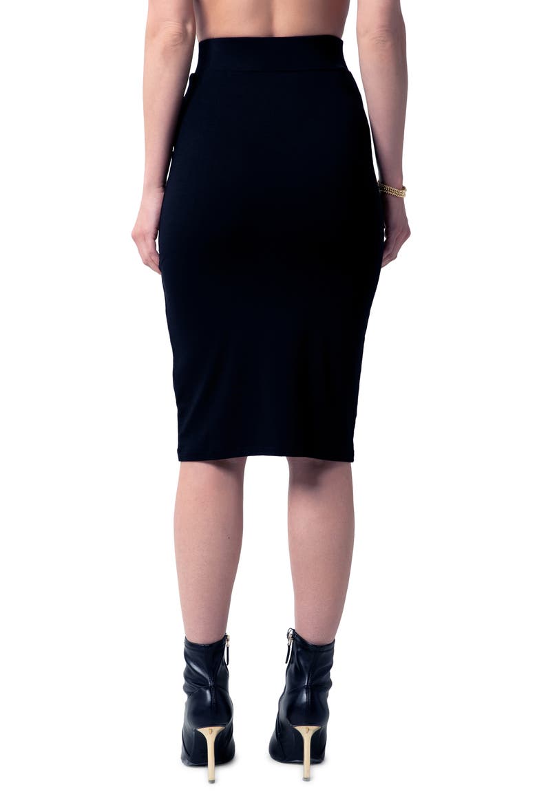 Cara Pencil Skirt, Alternate, color, BLACK