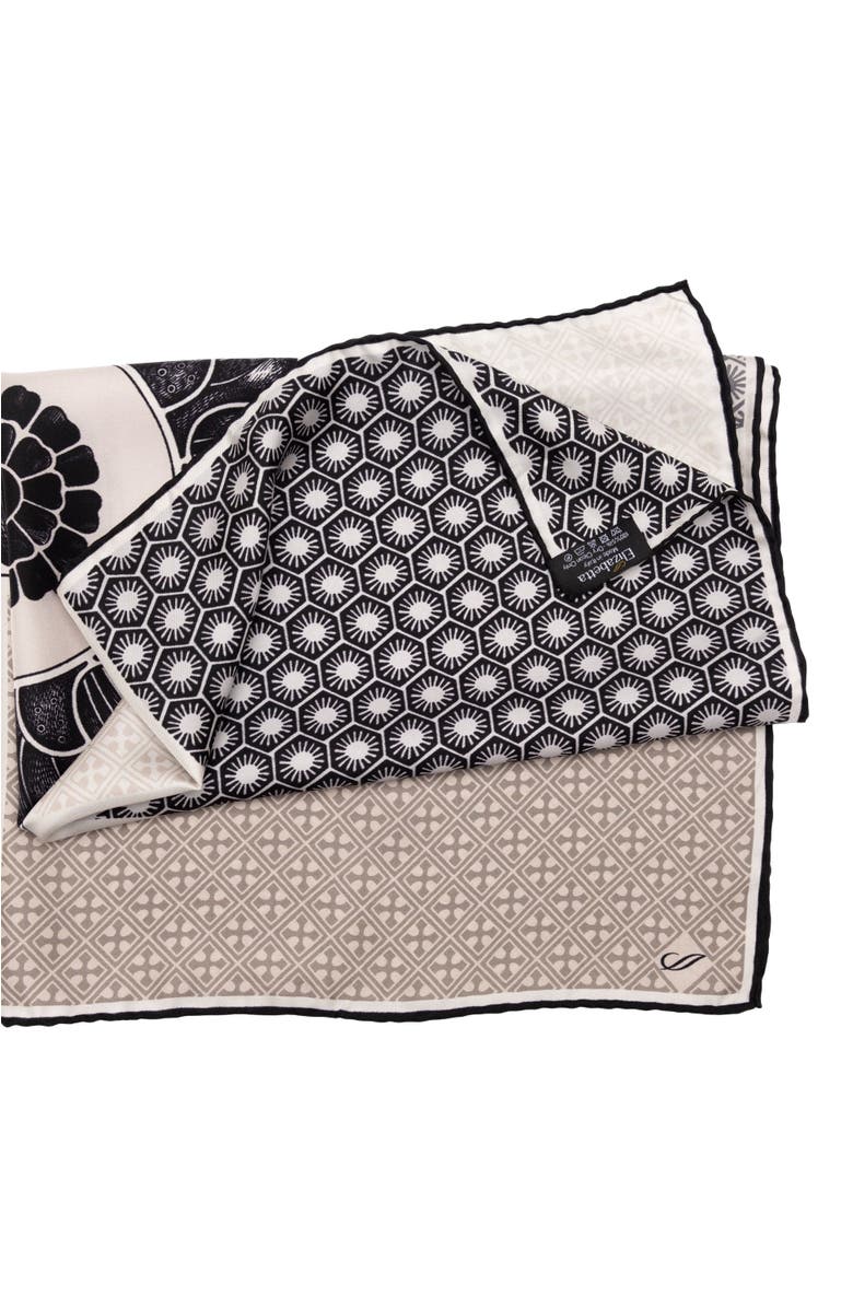 Elizabetta Feroni - Silk Neckerchief for Men, Alternate, color, Charcoal