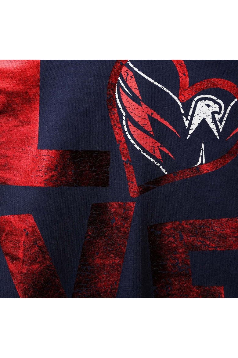 Women's G-III Sports by Carl Banks Navy Washington Capitals Game On V-Neck T-Shirt, Alternate, color, Navy