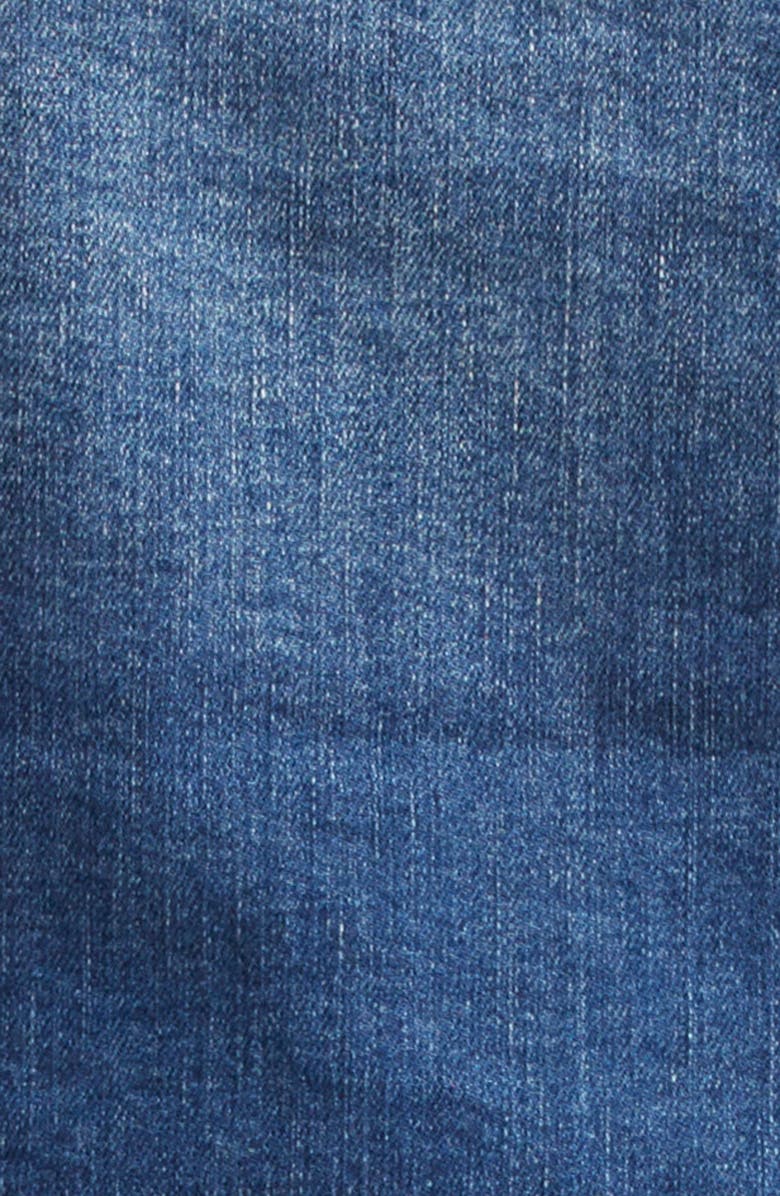 L'AGENCE Janelle Slim Raw Edge Denim Jacket, Alternate, color, Cannes