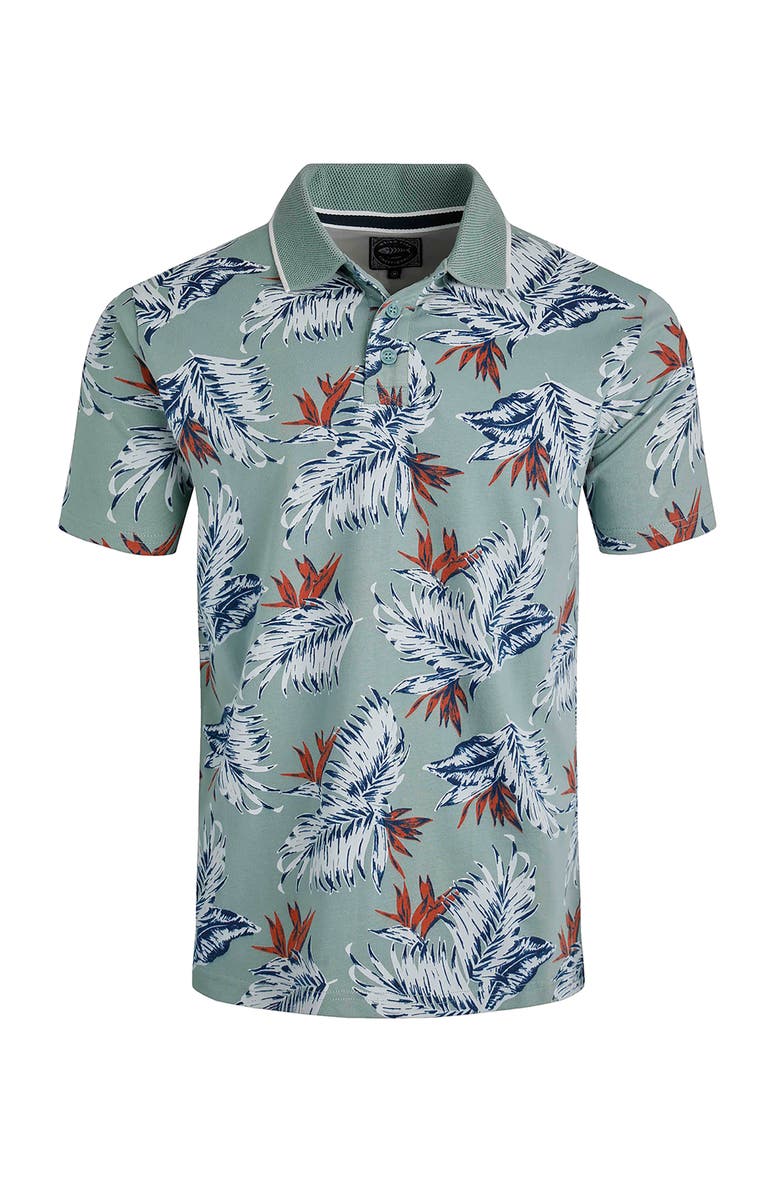 Weird Fish Sarat Printed Polo, Alternate, color, Mineral Blue