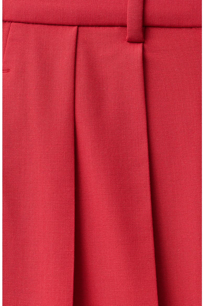 Margot Pleat Front Straight Leg Pants, Alternate, color, BRIGHT RED