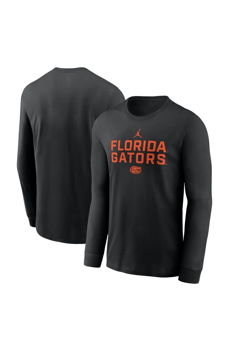Jordan Brand Men's Jordan Brand Black Florida Gators 2025 Sideline Performance Long Sleeve T-Shirt, Main, color, Black