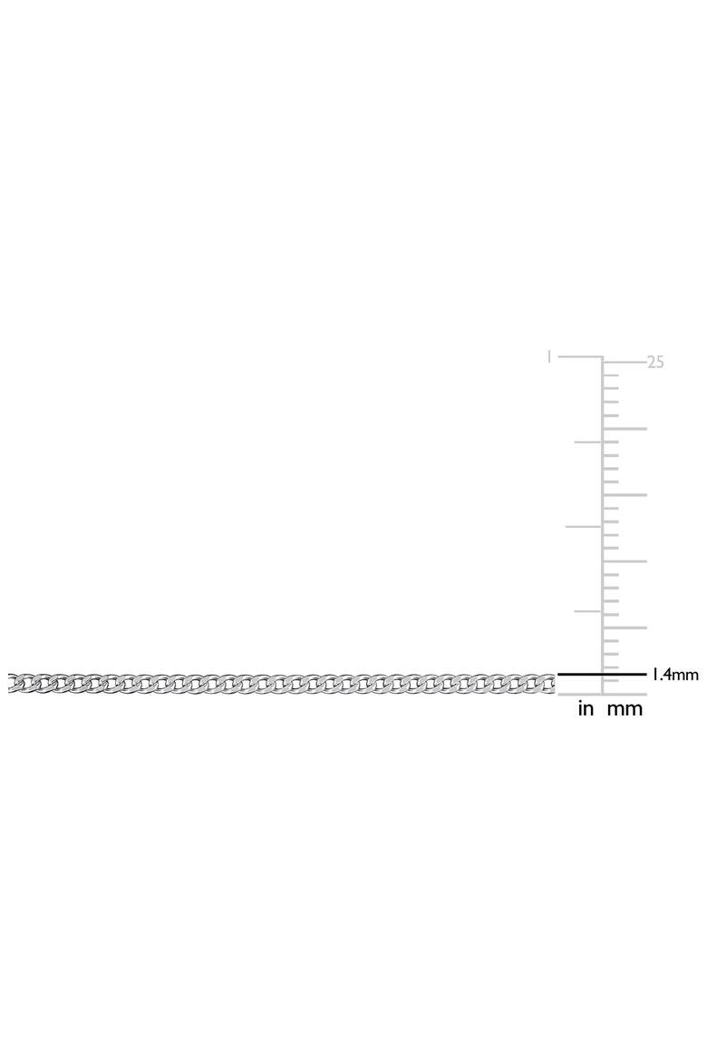 Sterling Silver 1.4mm Curb Chain Necklace, Alternate, color, SILVER