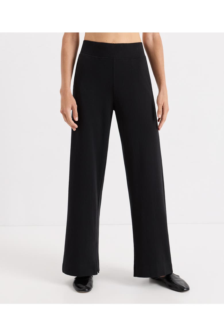 Organic Cotton Airplane Wide Leg Pant, Main, color, Black