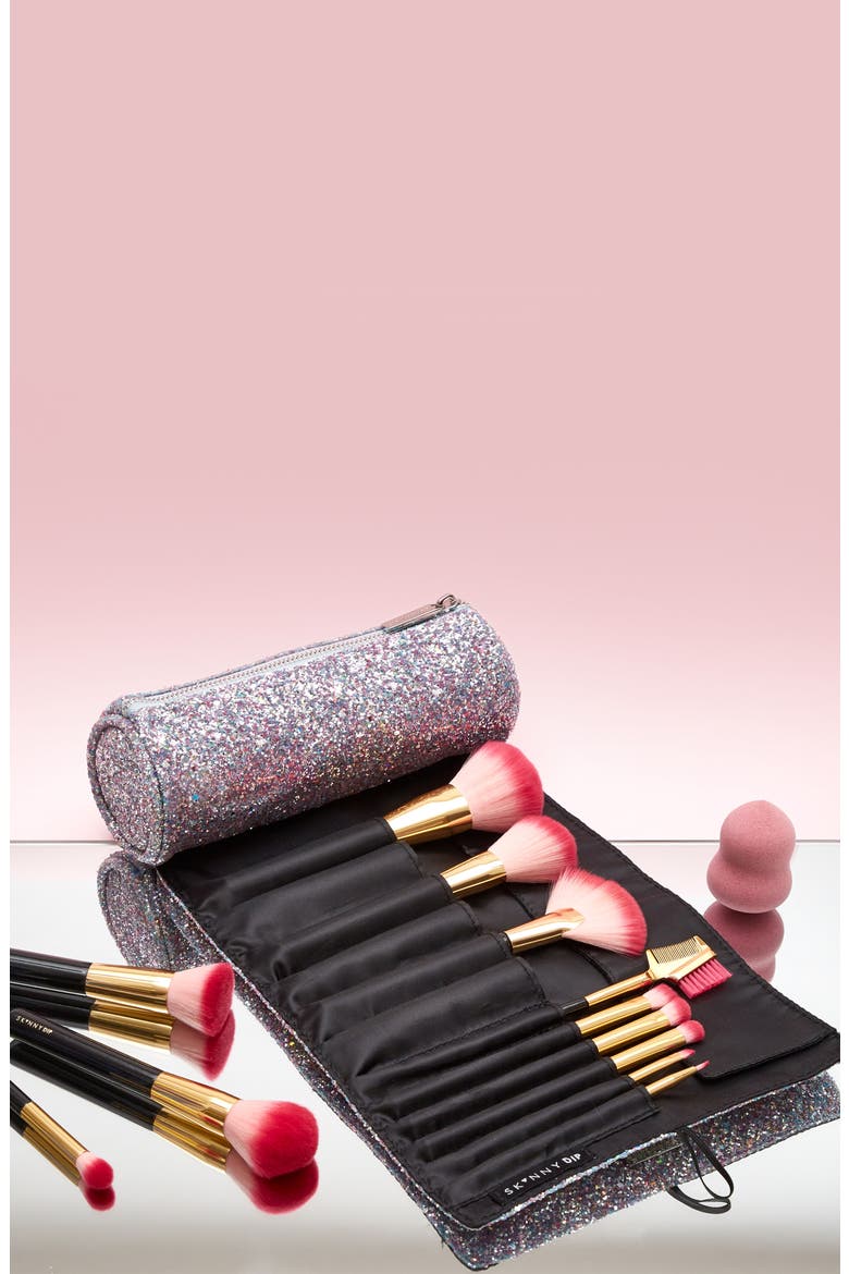 Treasure Glitter Cosmetics Roll Bag, Alternate, color, NO COLOR