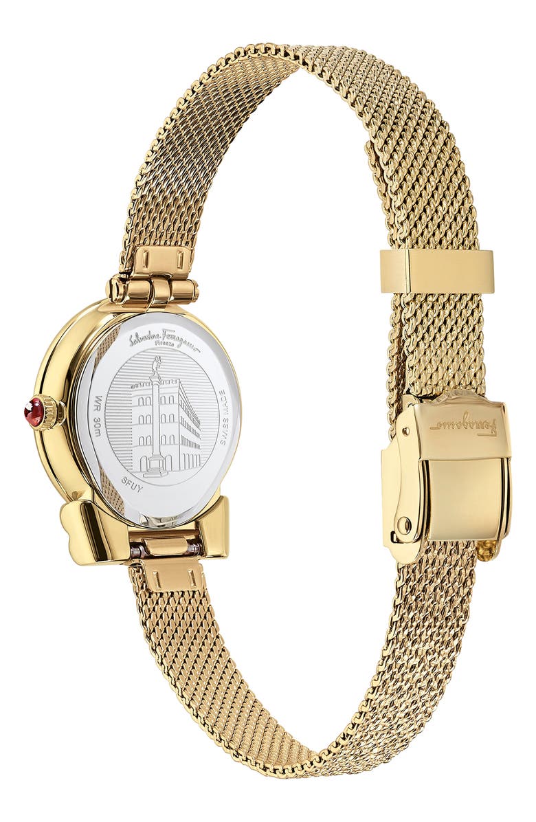FERRAGAMO Gancini Holiday Diamond Pavé Bracelet Watch, 22mm, Alternate, color, 
