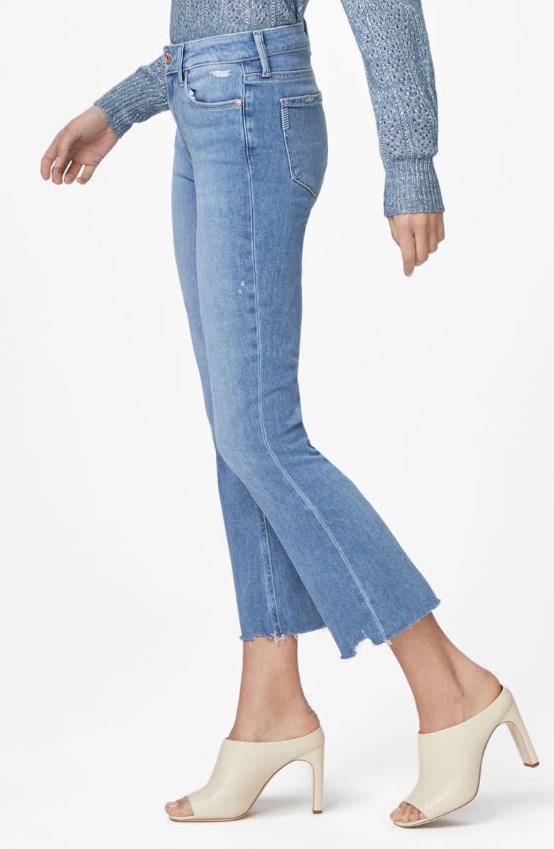 PAIGE Colette Raw Hem Crop Flare Jeans, Alternate, color, Austyn Destructed W/ Live Hem