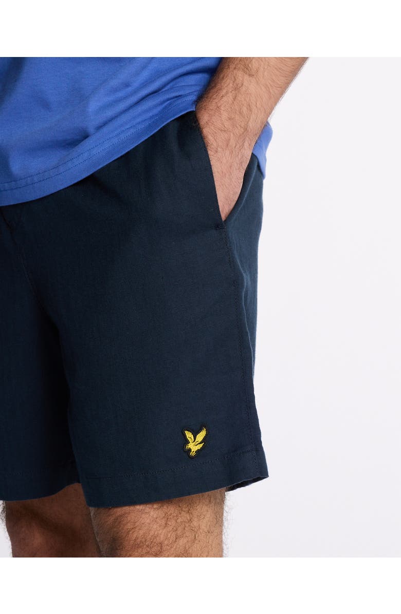 Lyle & Scott Linen Deck Shorts, Alternate, color, Dark Navy