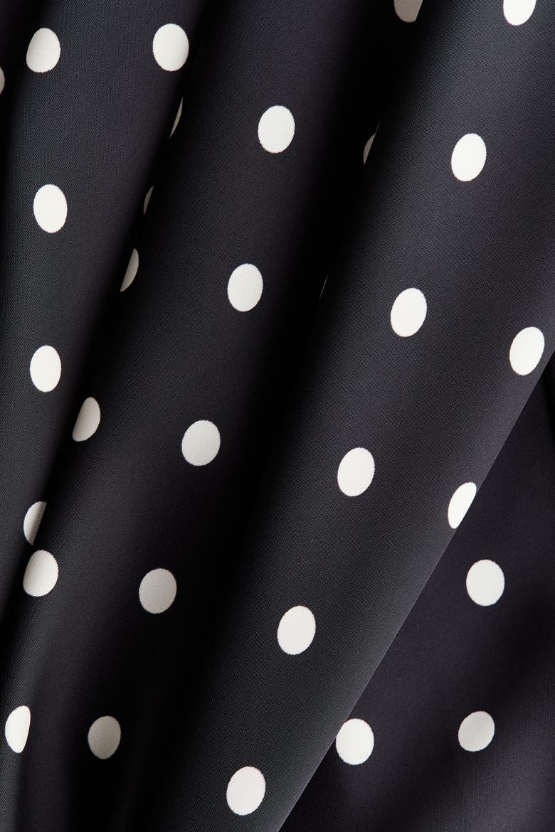 Mama Satin Slip Skirt, Alternate, color, Black/polka dot