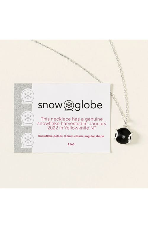 Snowglobe Jewelry Real Snowflake Forever Necklace In Silver