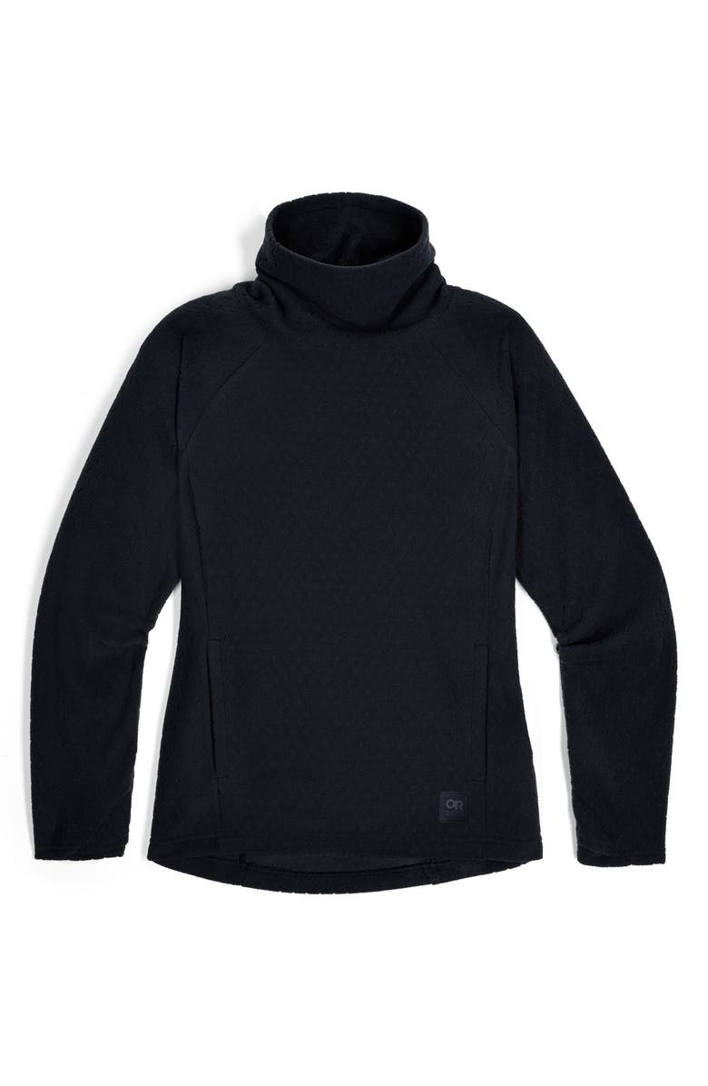 Outdoor Research Trail Mix XT Fleece Cowl Neck Top, Alternate, color, Black