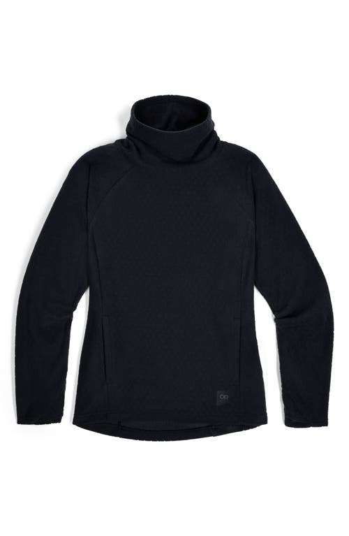 Outdoor Research Trail Mix Xt Fleece Cowl Neck Top In Black