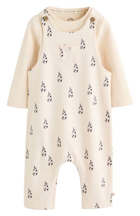 Milk Club Dungaree & Bodysuit Set