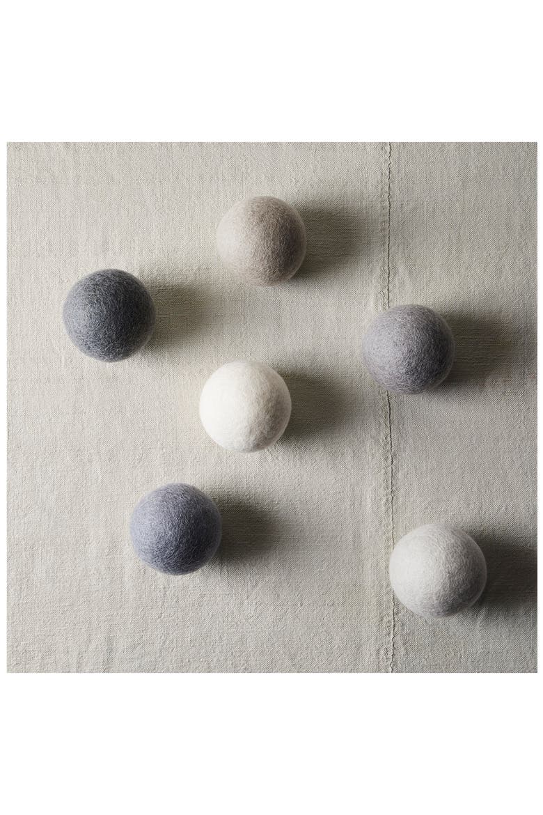Pack of 6 Wool Dryer Balls, Alternate, color, GREY