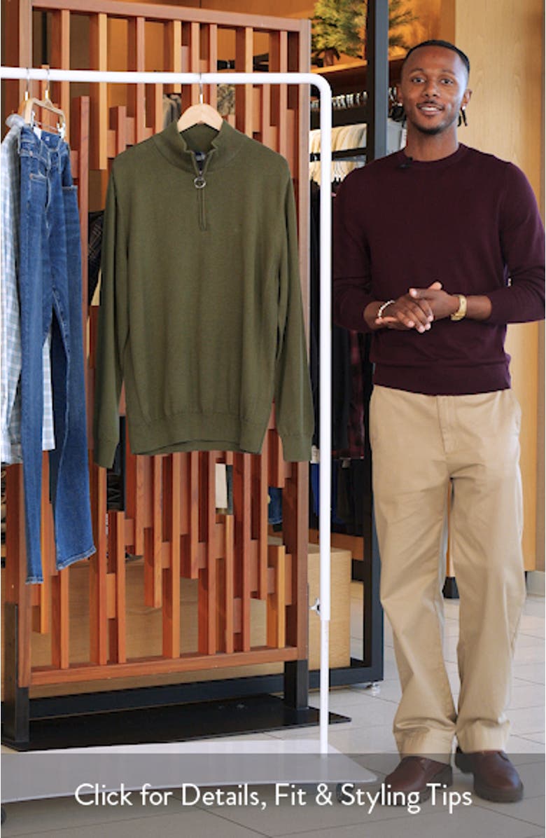 Cotton Quarter Zip Sweater, sales video thumbnail