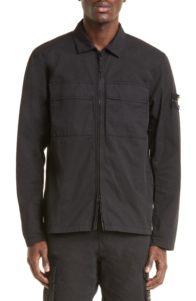 ジャケット・アウター STONE  zip front over shirt Stone Island Zip Front Stretch Cotton Twill Overshirt | Nordstrom