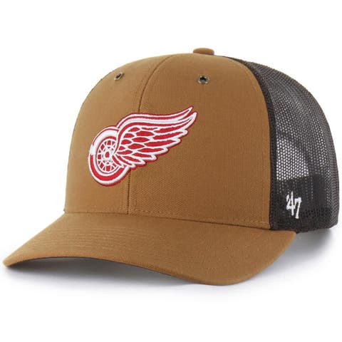 Men's Carhartt x '47 Brown Detroit Red Wings Trucker Adjustable Hat