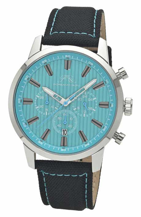 Ryder Chronograph Canvas Strap Watch, 44mm