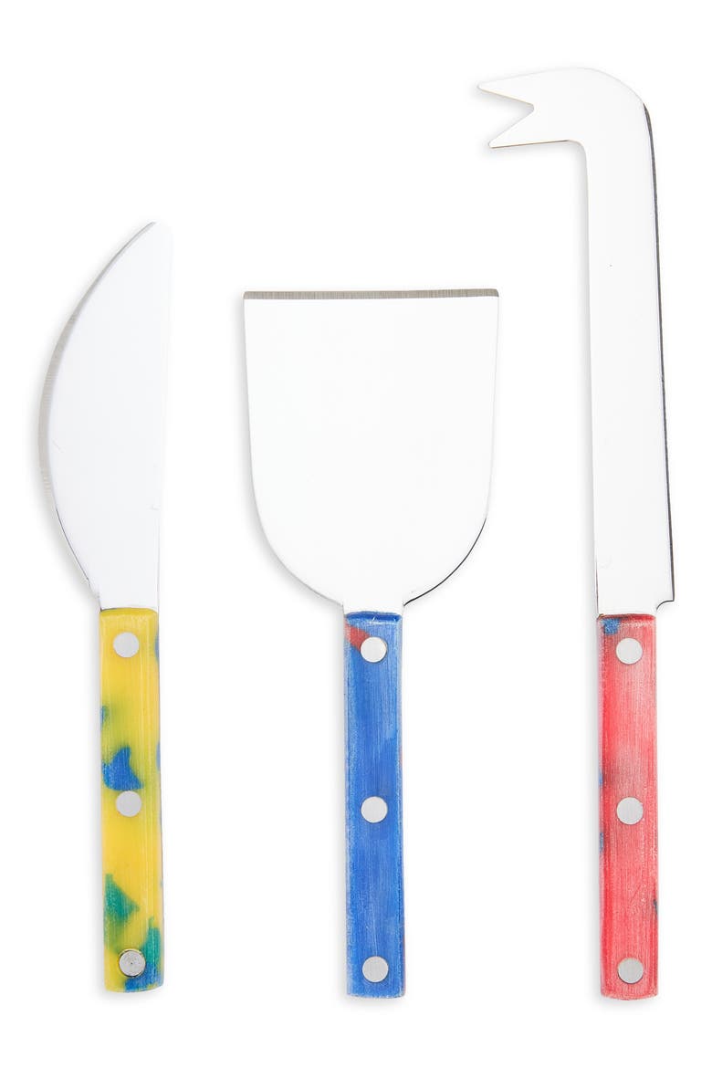Set of 3 Cheese Knives, Main, color, MULTI