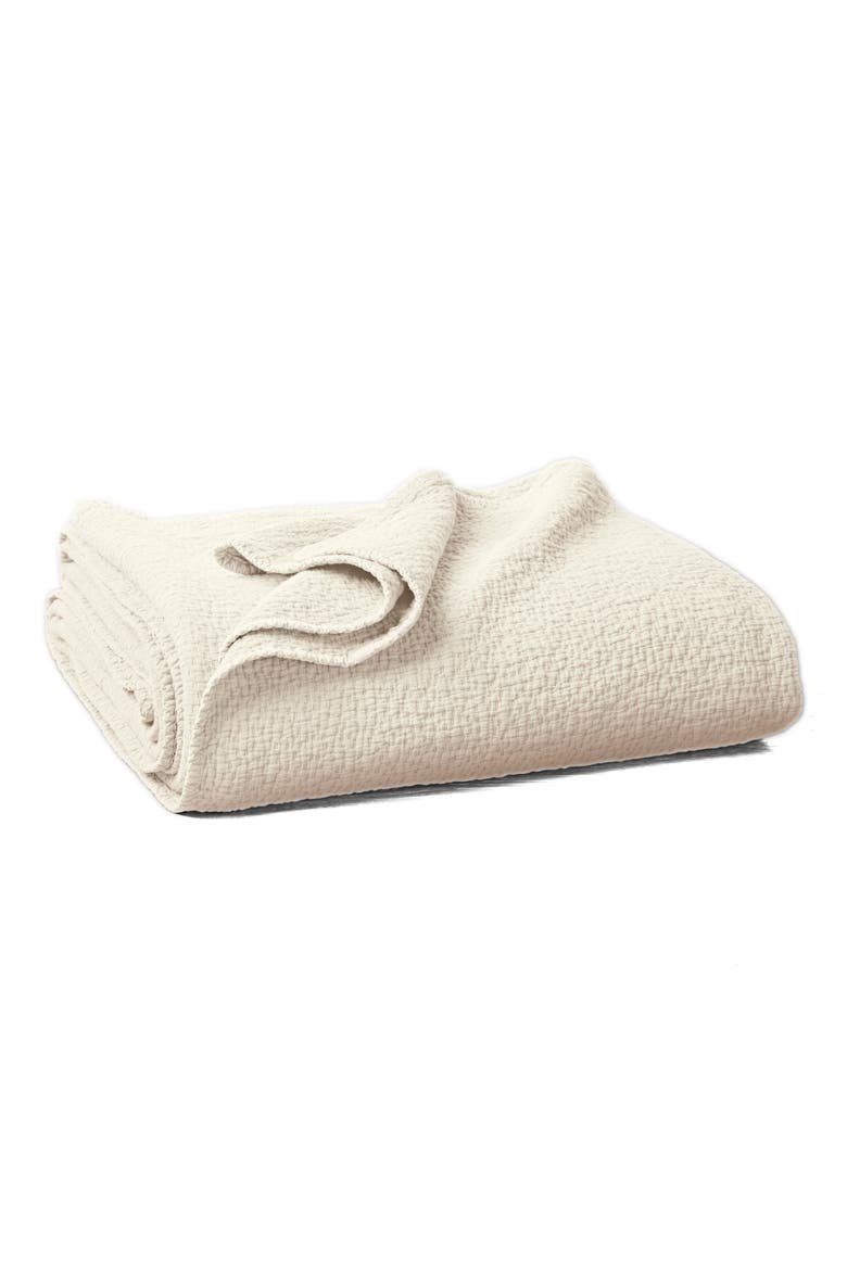 Cascade Matelassé Organic Cotton Blanket, Main, color, UNDYED