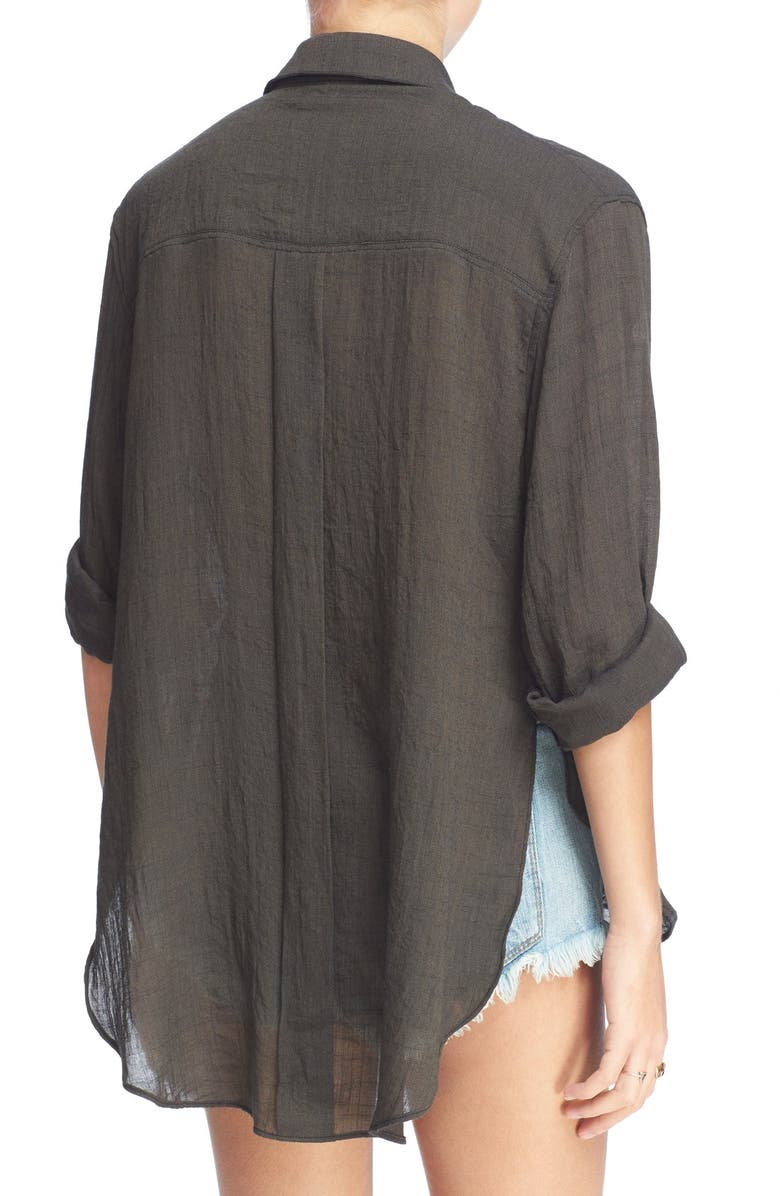 Free People 'That's a Wrap' Shirt, Alternate, color, Black