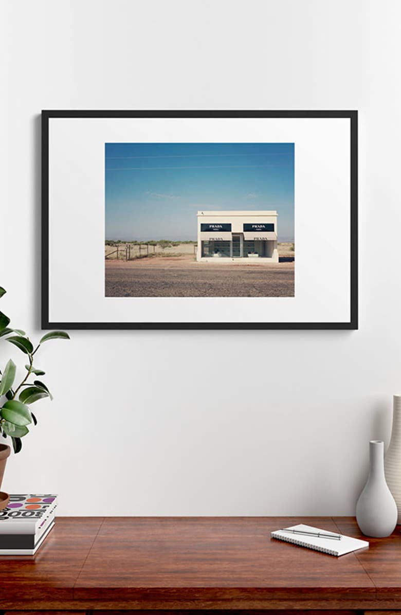 Deny Designs Irony in West Texas Framed Art Print, Alternate, color, Blue