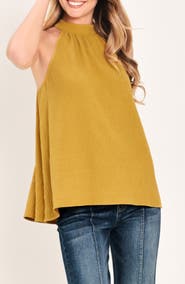 FLYING TOMATO High Neck Halter Top